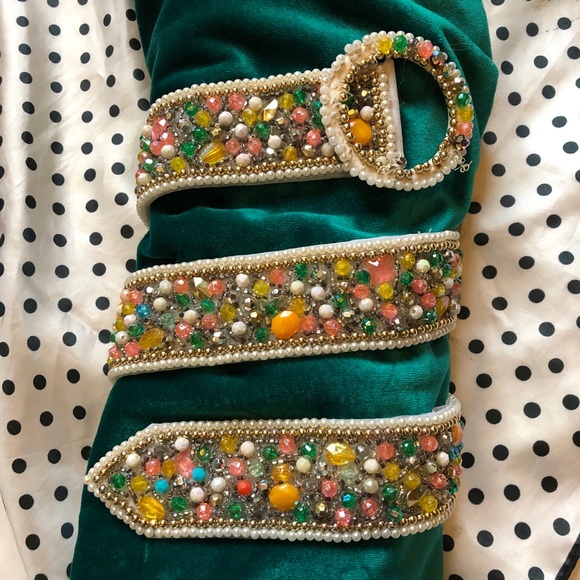 *SOLD* Beaded Vintage Belt - Picture 2 of 5